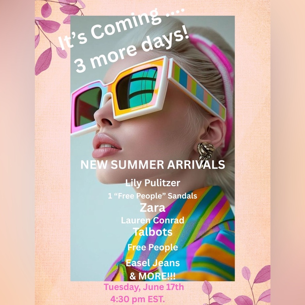NEW SUMMER ARRIVALS!!  20% off an item $20 and above. DON’T MISS OUT!!!!